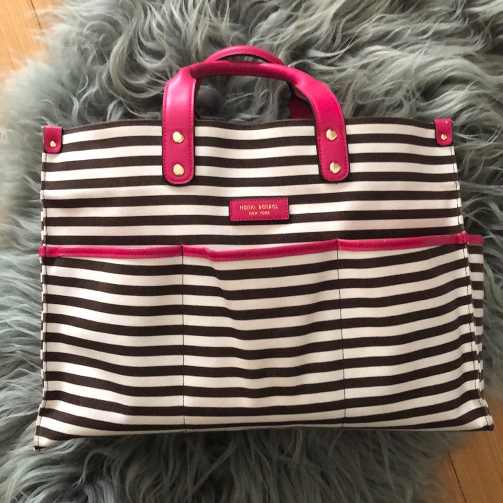 Henri Bendel Travel Bag with two makeup bags